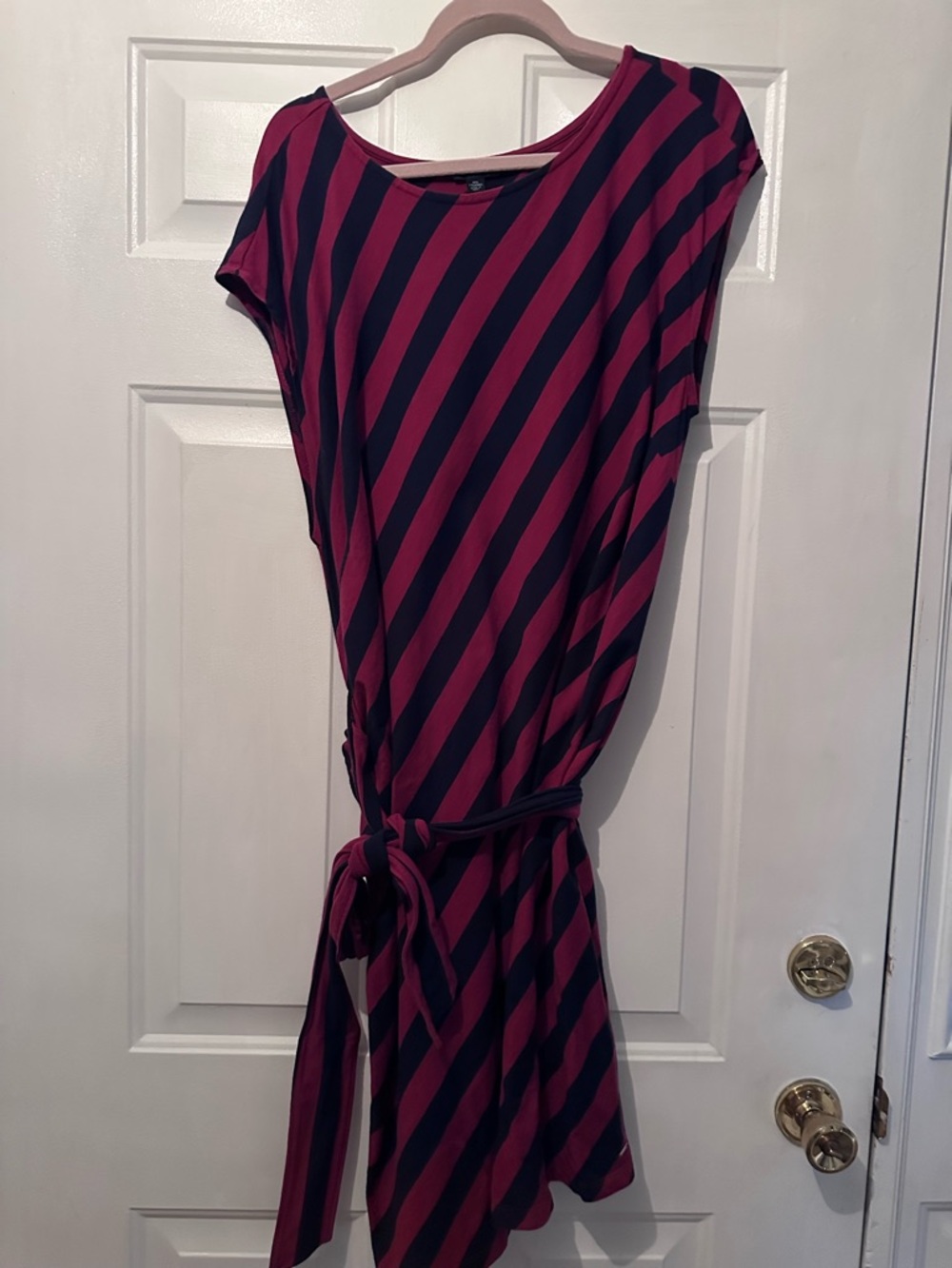 Tommy Hilfiger Womens Purple/Red Navy Striped XXL